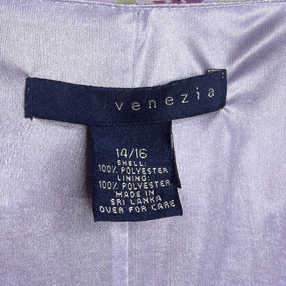 Venezia Floral Handkerchief Hem Maxi Dress Purple Empire Waist Shift Summer Y2K - Picture 6 of 9